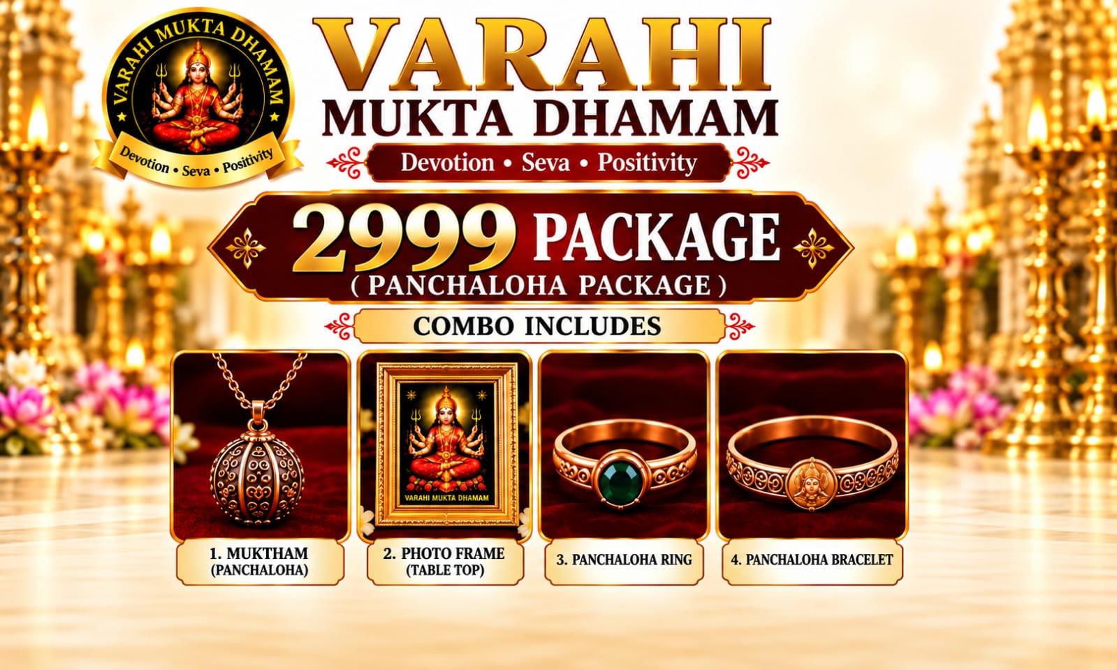 VARAHI MUKTA PANCHALOHAM COMBO PACK 3